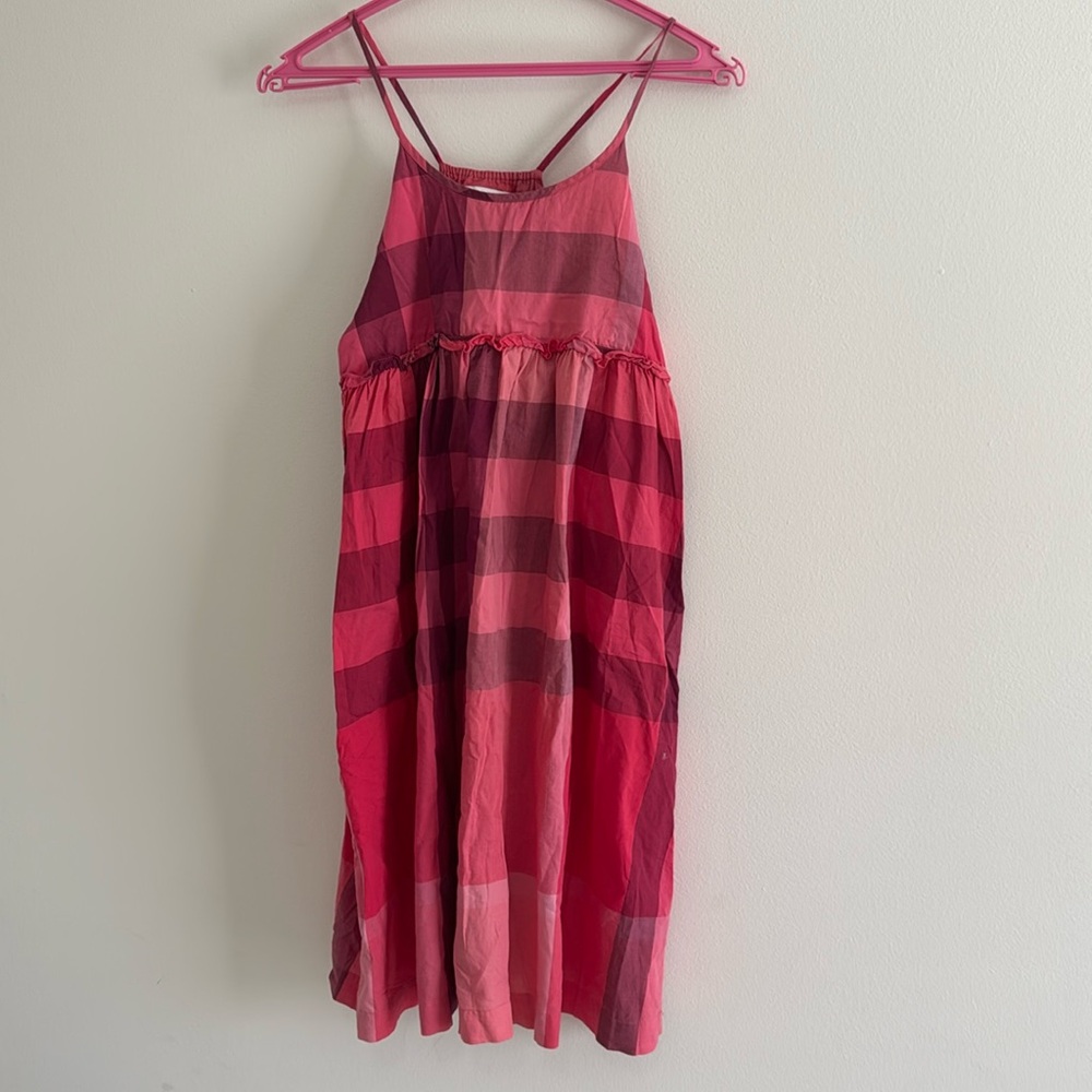 Red burberry check girls teen dress size 14Y summer sleevelesss